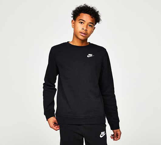 Nike Junior Club Sweatshirt | Black / White | Footasylum