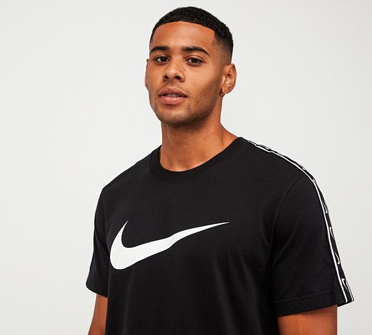 Nike Repeat T-Shirt | Black / White | Footasylum