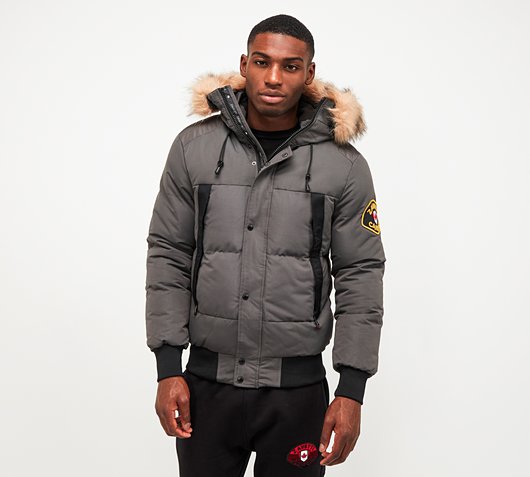 Aylmer Puffer Fur Hooded Bomber Jacket