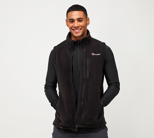 Mens Black Berghaus Prism Polartec Interactive Fleece Vest