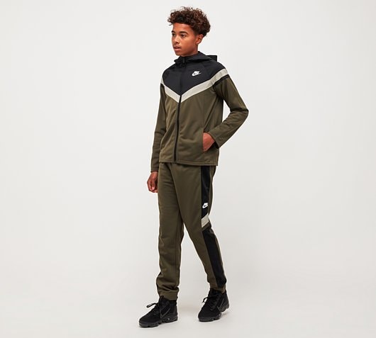 Nike Junior Poly Woven Overlay Tracksuit | Cargo Khaki | Footasylum