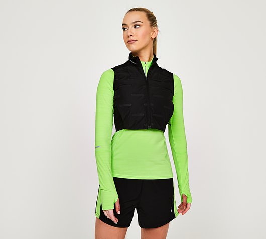 Womens Pirin Hybrid Running Crop Down Gilet