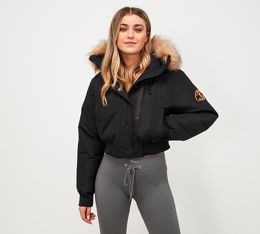 Womens Gabellia Crop Bomber Jacket