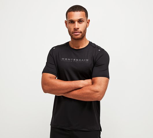 Monterrain Dynamic T-Shirt | Jet Black | Footasylum