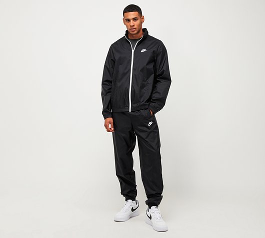 mens nike club tracksuit black