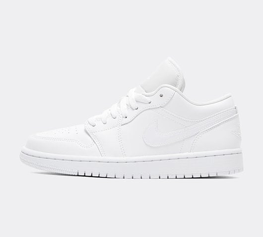 Jordan Womens Air Jordan 1 Low Trainer | White / White | Footasylum