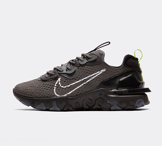 Bij mode schors Nike React Vision Winterised Trainer | Iron Grey / White / Volt / Black |  Footasylum