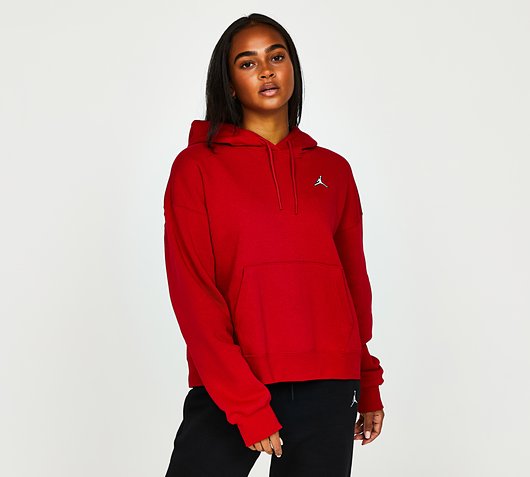 Nike Jordan Jordan Brooklyn Women's Fleece Pullover Hoodie - Red |  DQ4458-687 | FOOTY.COM