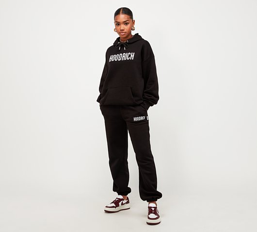 hoodrich grey and black tracksuit