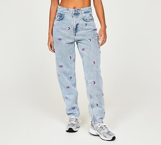 Womens Mom Ultra High Rise Tapered Embroidered Jean