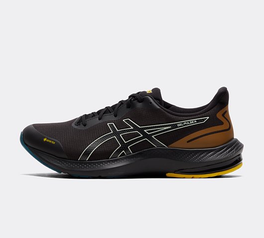 Asics Gel PULSE 14 GTX Trainer Black Whisper Green Footasylum
