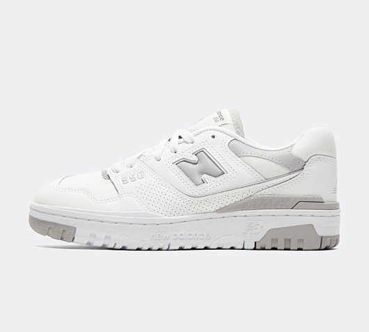 New Balance Womens 550 Trainer | White / Grey / White | Footasylum