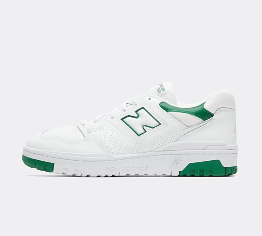 New Balance 550 Trainer | White / Green / Green | Footasylum