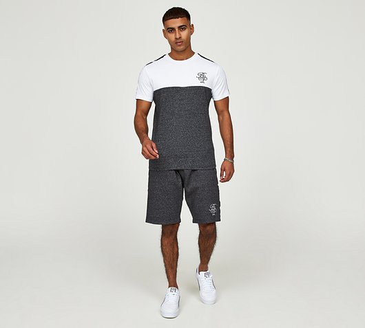 Colour Block T-Shirt and Shorts Suit