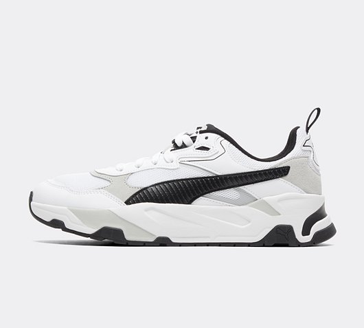 Puma Trinity Trainer | White / Black / Grey | Footasylum