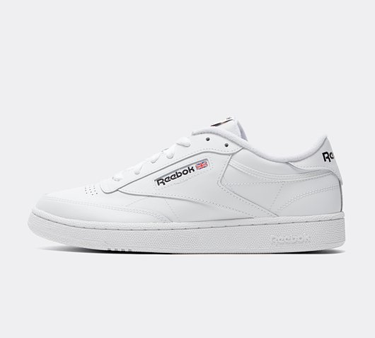 Reebok Club C 85 Trainer White Black Footasylum