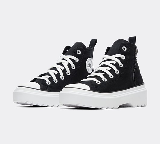 Converse Chuck Taylor All Star Lugged Lift Platform Canvas Trainer | Black / Black / White | Footasylum Converse Chuck Taylor All Star Lugged Lift Platform Canvas Trainer | Black / Black / White | Footasylum