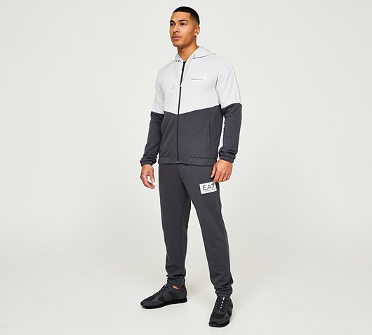 EA7 Colourblock Tracksuit | Iron Gate | Footasylum