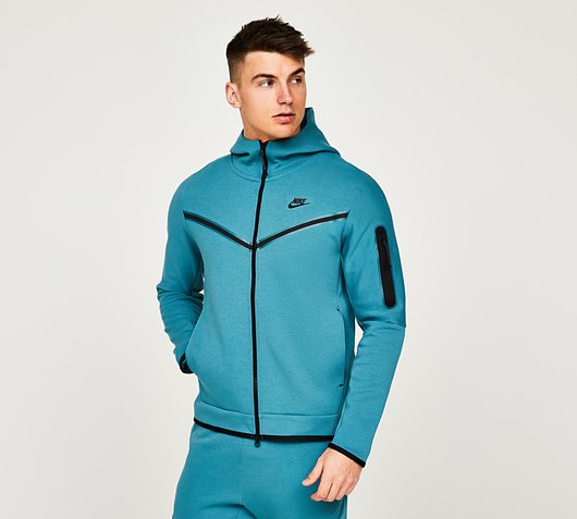 Nike Tech Fleece Full Zip Hoodie | Mineral Teal | Footasylum