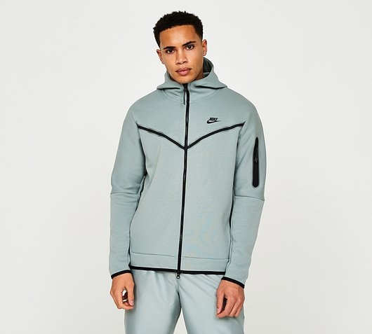 Nike Tech Fleece Full Zip Hoodie | Mica Green | Footasylum
