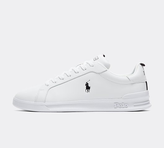 Polo Ralph Lauren Heritage Court Trainer | White / Black / White ...