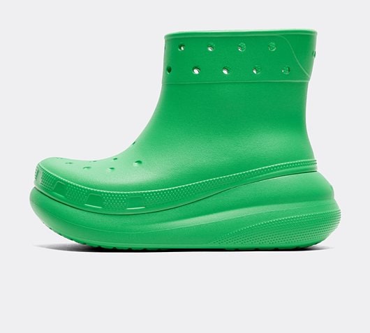 Crocs Womens Classic Crush Rain Boot | Grass Green | Footasylum