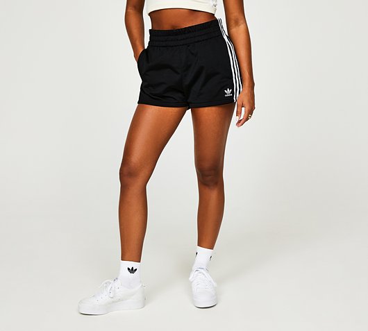 adidas Originals Womens 3-Stripes Short | Black / White | Footasylum