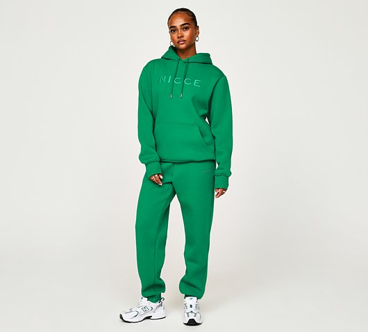 Nicce Womens Large Logo Ersa Hoodie | Amazon Green | Footasylum