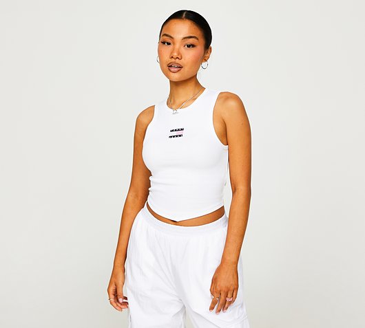 Womens Pop Badge Handkerchief Top