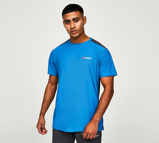 Berghaus 24/7 Colour Block Tech T-Shirt | Vollarta Blue | Footasylum