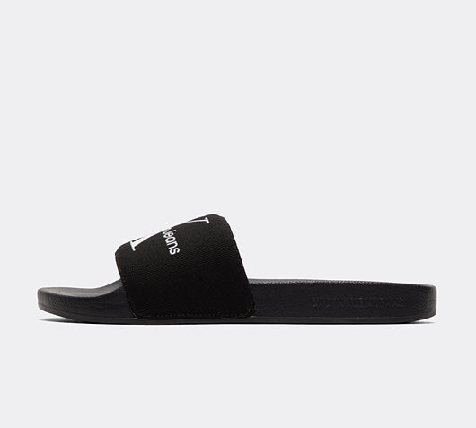 Calvin Klein Womens Monogram Slide | Black | Footasylum