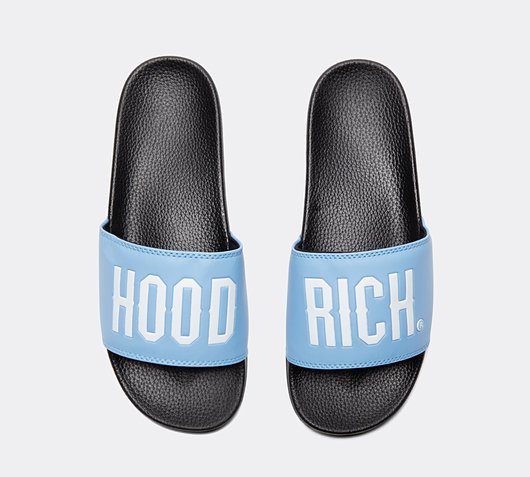Hoodrich OG Core Slide | Black / Placid Blue / White | Footasylum