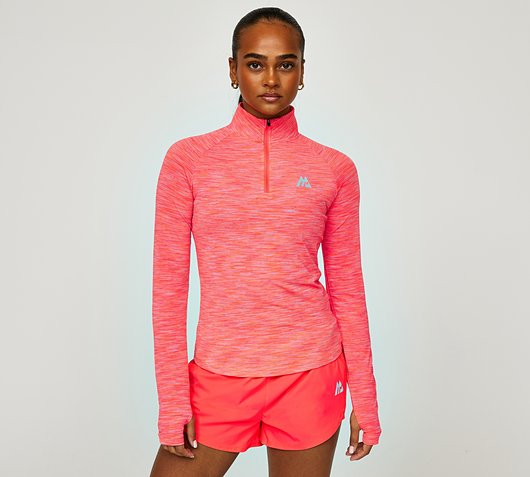 Montirex Womens Trail 2.0 Quarter Zip Top - Pink - Size M - Pink