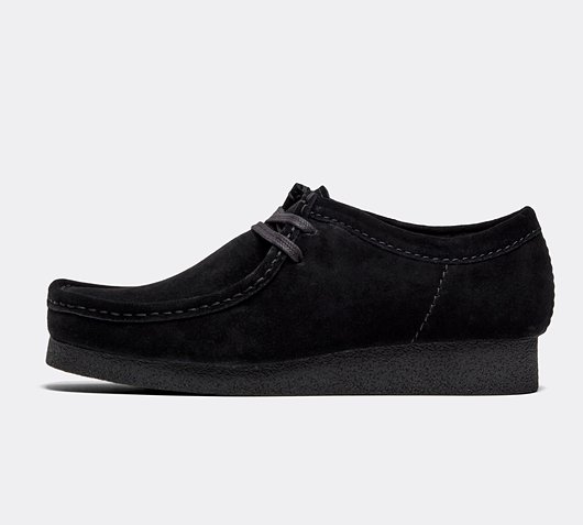 Clarks Wallabee Evo Shoe | Black | Footasylum