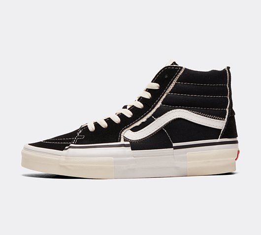 Vans SK8-Hi Reconstruct Trainer | Black / True White | Footasylum