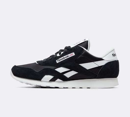 Reebok Classic Nylon Trainer | Black / White | Footasylum