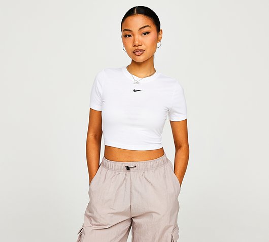 Womens Essential Slim Crop T-Shirt