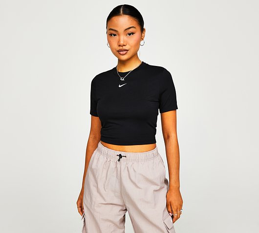 Womens Essential Slim Crop T-Shirt