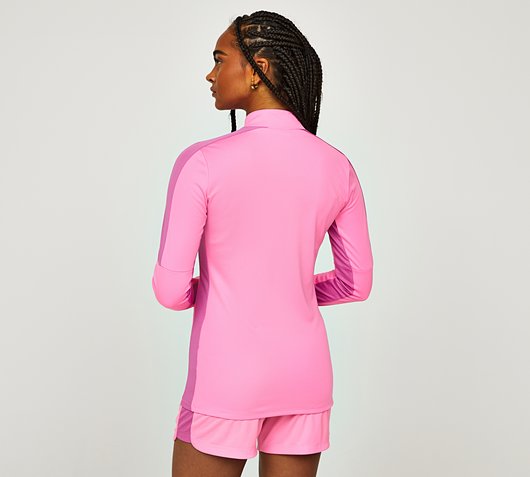 Nike Womens FTBL Dri-FIT Academy Half Zip Top | Pink Glow / Cosmic Fuchsia  / White | Footasylum