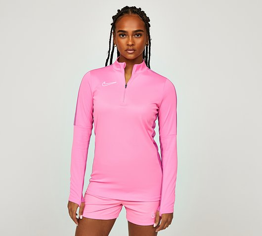 Nike Womens FTBL Dri-FIT Academy Half Zip Top | Pink Glow / Cosmic Fuchsia  / White | Footasylum