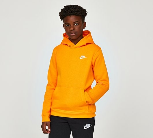 Nike Junior Club Overhead Hoodie | Optic Yellow | Footasylum