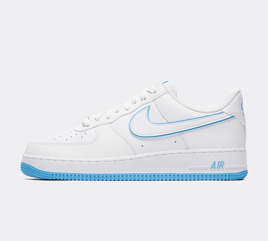 Nike Air Force 1 '07 Trainer | White / White / University Blue | Footasylum