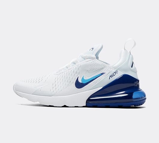 Nike Air Max 270 Trainer | White / Deep Royal Blue | Footasylum