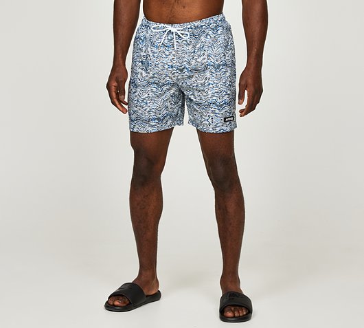 Avenzi Avali AOP Swimshort | Black / Blue / White | Footasylum