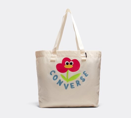 Converse Womens Seasonal Graphic Tote Bag | Egret | Footasylum