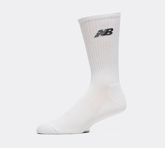 New Balance 3 Pack Everyday Crew Sock White Footasylum