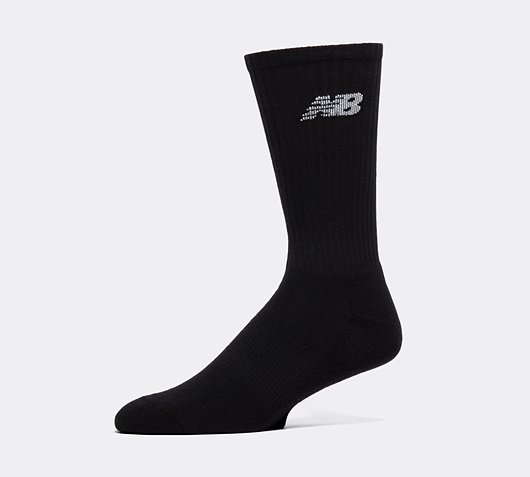 New Balance 3 Pack Everyday Crew Sock | Black | Footasylum