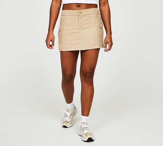 Womens Tatiana Mid Rise Cargo Skirt