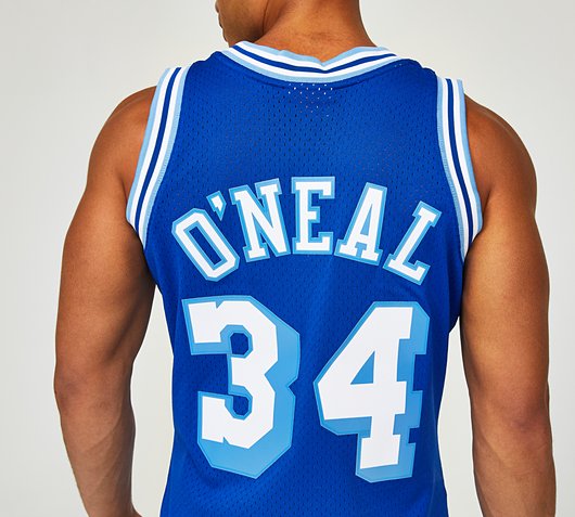 blue lakers shaq jersey