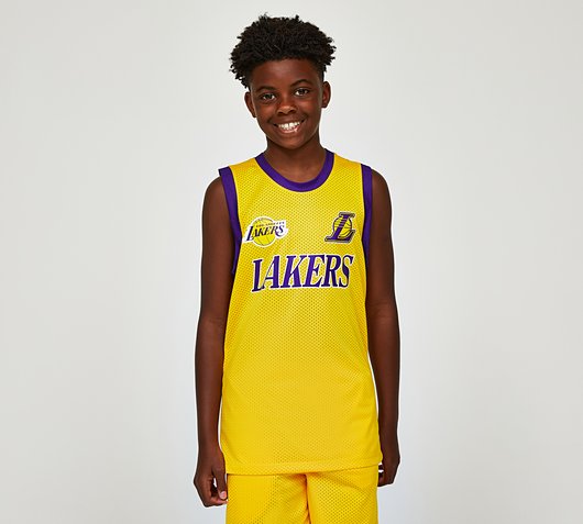 NBA Junior Lakers Basketball Jersey | Yellow / Purple | Footasylum